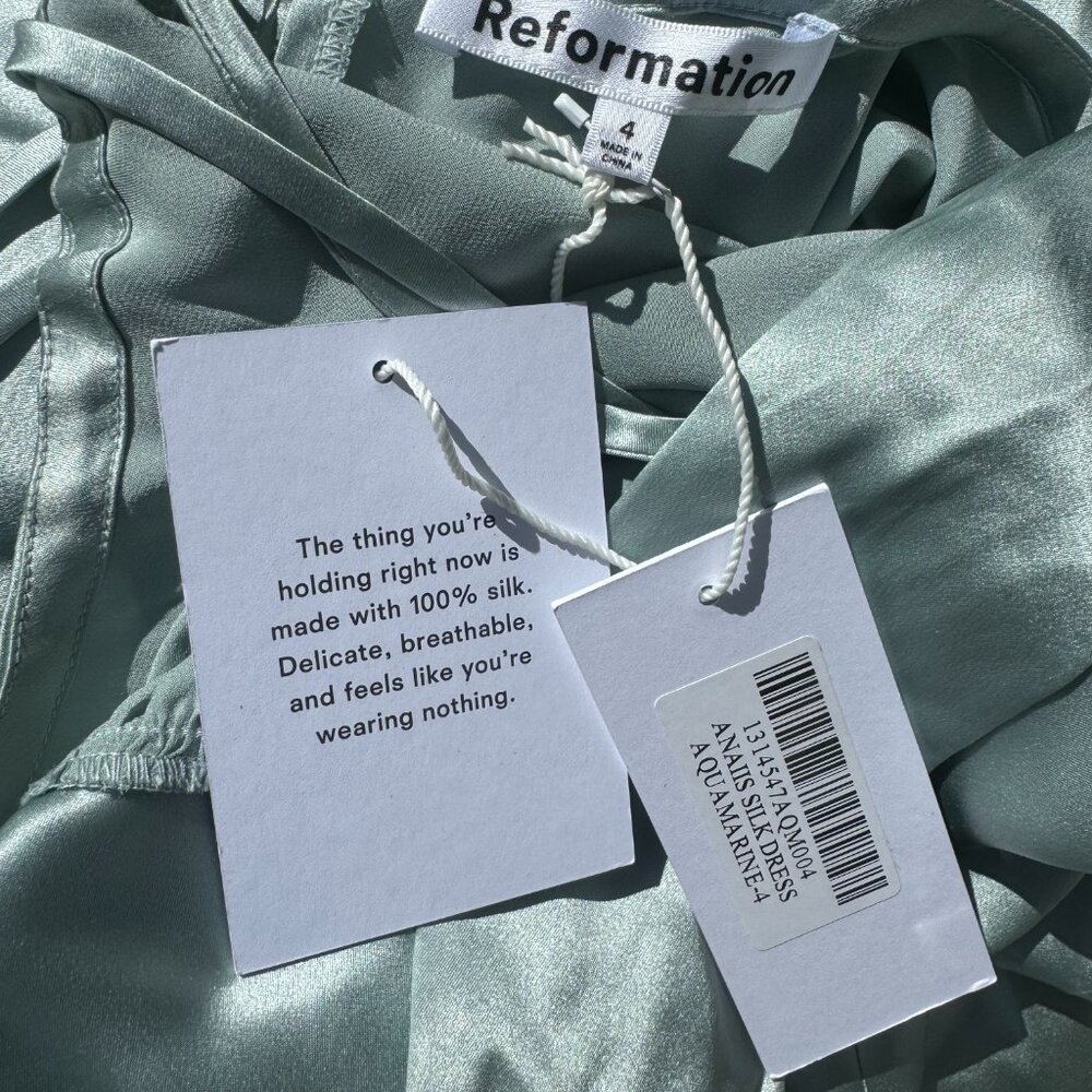 Reformation Anais Silk Dress Size 4 - Picture 8 of 8